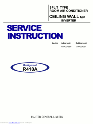 Fujitsu Air Conditioner Service Manual 70