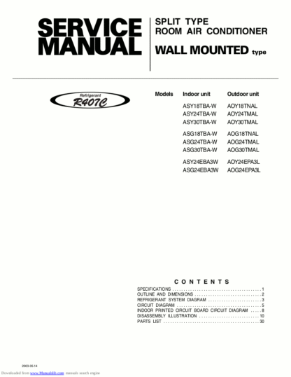 Fujitsu Air Conditioner Service Manual 74