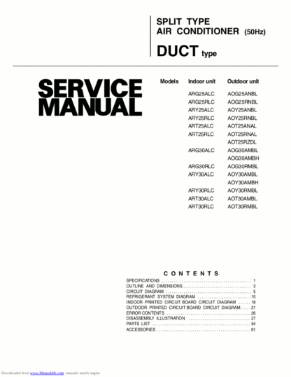 Fujitsu Air Conditioner Service Manual 77