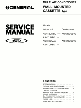Fujitsu Air Conditioner Service Manual 87
