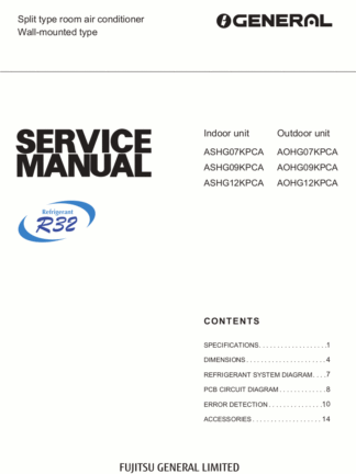 Fujitsu Air Conditioner Service Manual 90