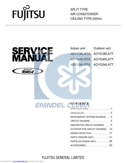 Fujitsu Air Conditioner Service Manual 91