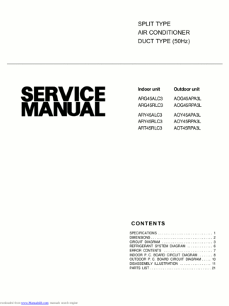 Fujitsu Air Conditioner Service Manual 93