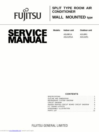 Fujitsu Air Conditioner Service Manual 95