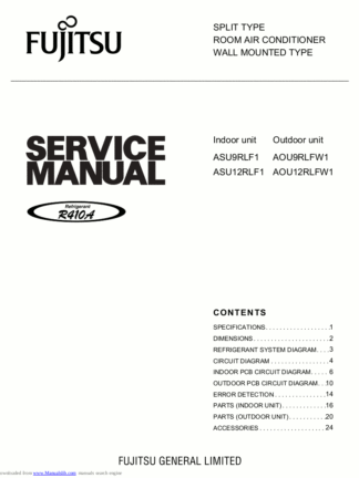 Fujitsu Air Conditioner Service Manual 97