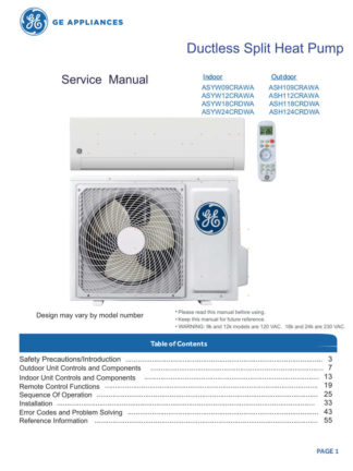 GE Air Conditioner Service Manual 09