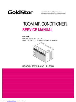 Goldstar Air Conditioner Service Manual 07