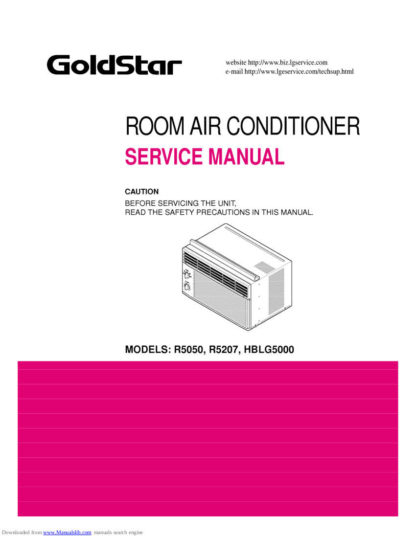 Goldstar Air Conditioner Service Manual 07