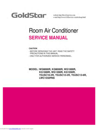 Goldstar Air Conditioner Service Manual 09