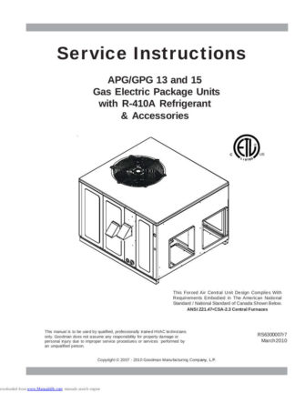 Goodman Air Conditioner Service Manual 15