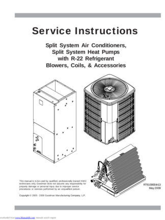Goodman Air Conditioner Service Manual 16