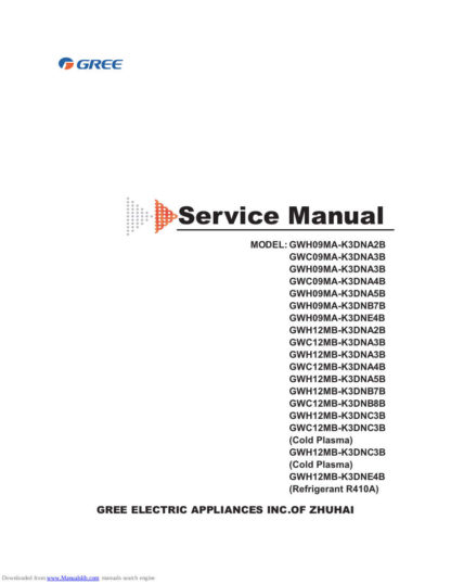 Gree Air Conditioner Service Manual 54