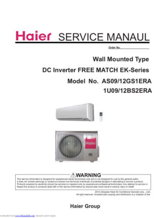 Haier Air Conditioner Service Manual 38