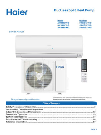 Haier Air Conditioner Service Manual 39
