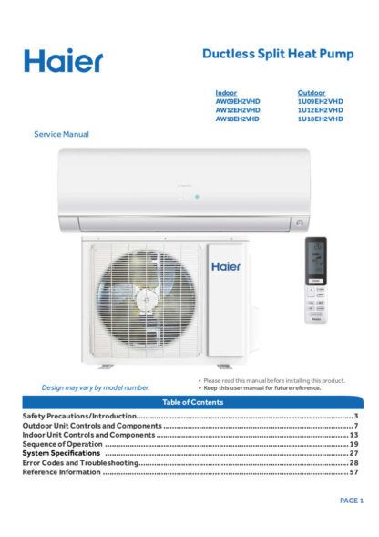 Haier Air Conditioner Service Manual 39