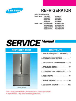 Samsung Refrigerator Service Manual 11