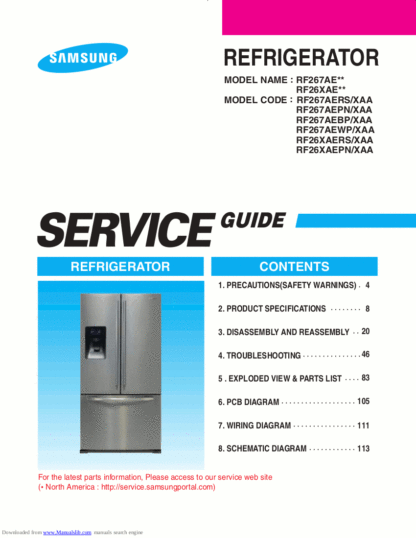 Samsung Refrigerator Service Manual 19