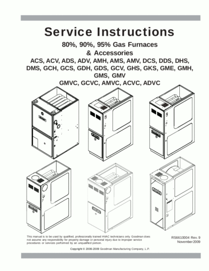 Amana Furnace Service Manual 03