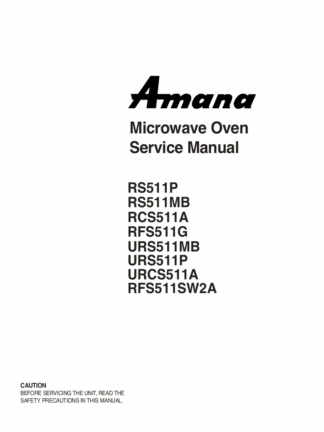 Amana Microwave Oven Service Manual 21