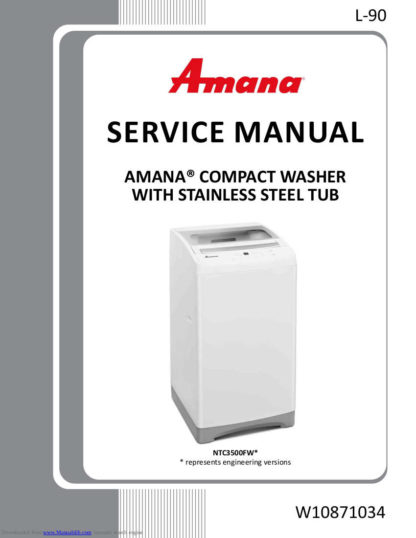 Amana Washer Service Manual 08