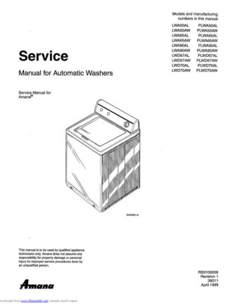 Amana Washer Service Manual 10
