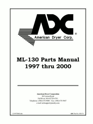 American Dryer Corp Parts Manual 08
