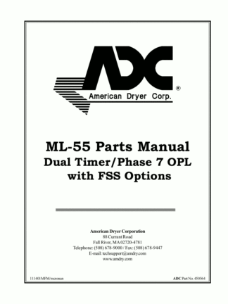 American Dryer Corp Parts Manual 10