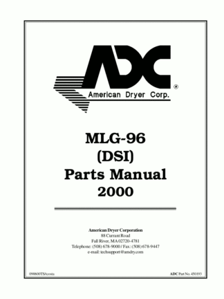 American Dryer Corp Parts Manual 11