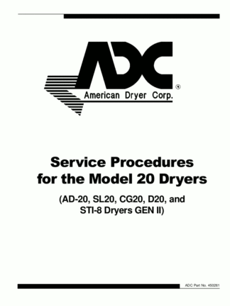 American Dryer Corp Service Manual 02