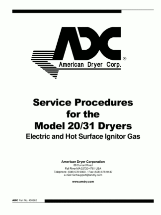 American Dryer Corp Parts Manual 05