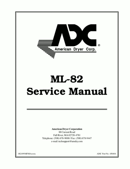 American Dryer Corp Service Manual 06