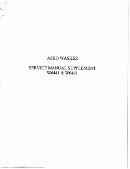 Asko Washer Service Manual 15