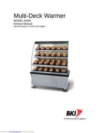 BKI Food Warmer Service Manual 09