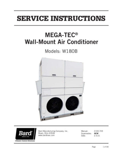 Bard Air Conditioner Service Manual 15