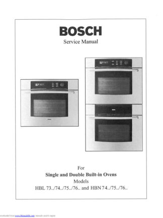 Bosch Food Warmer Service Manual 02