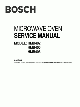 Bosch Microwave Oven Service Manual 03