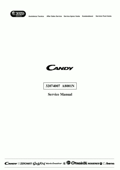 Candy Dishwasher Service Manual 01