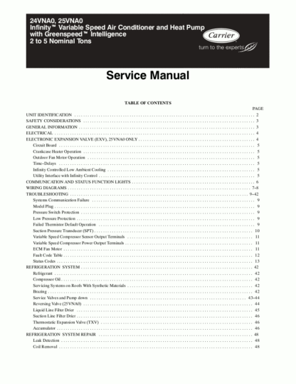 Carrier Air Conditioner Service Manual 118