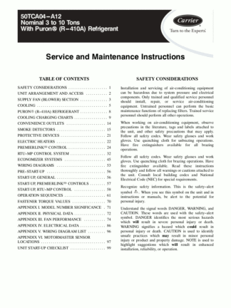 Carrier Heater Service Manual 06