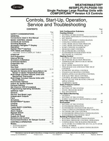 Carrier Furnace Service Manual 07