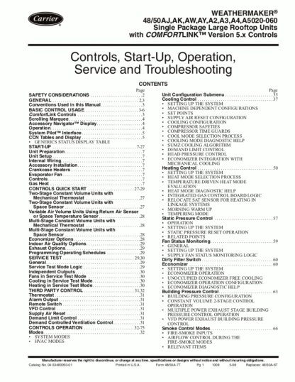Carrier Furnace Service Manual 09