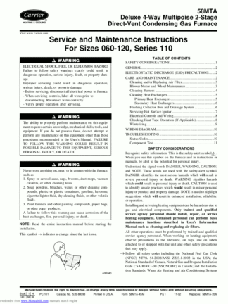 Carrier Furnace Service Manual 22