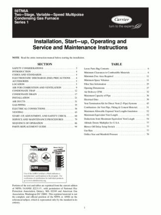 Carrier Heater Service Manual 11