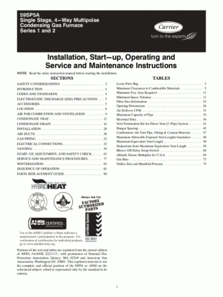 Carrier Heater Service Manual 13