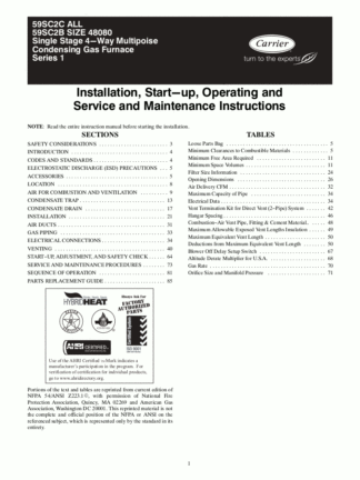 Carrier Heater Service Manual 15