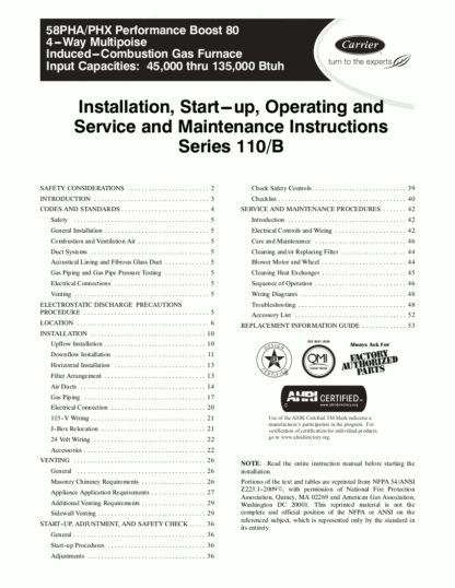 Carrier Heater Service Manual 16