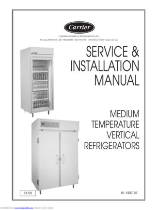 Carrier Refrigerator Service Manual 26