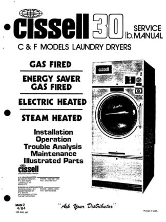Cissell Dryer Service Manual 01