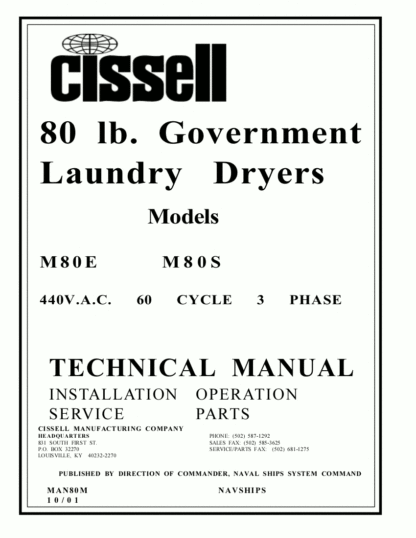 Cissell Dryer Service Manual 06