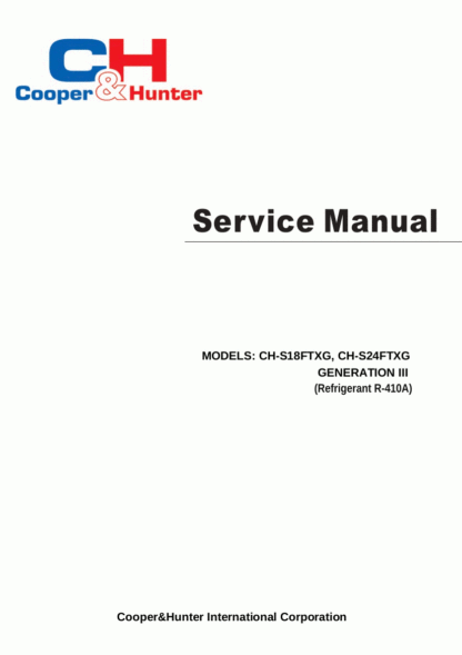 Cooper & Hunter Air Conditioner Service Manual 03